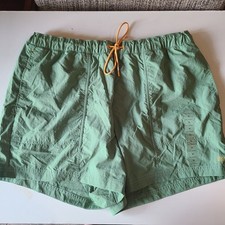 New Mens XL Green Swim Trunks Free Assembly Pockets Crinkle Nylon Mesh Liner