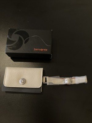 Samsonite Black Label Kofferanhänger Leder Cream