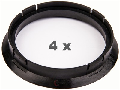 Pneugo! 4 Anelli Di Centraggio In Alluminio 72,5 Mm - 63,4 Mm - Nero - Qualità OE, Made In Germany - Per Cerchi In Lega - Centraggio Perfetto