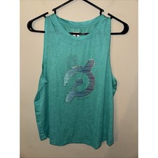 Spiritual Gangster x Peloton Womens Active Muscle Tank Teal Green Large NEW