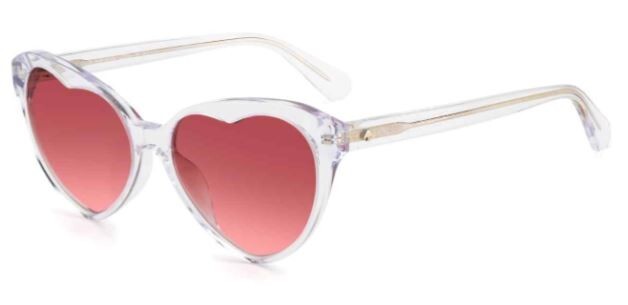 Kate Spade Velma Heart-Shaped Pink Gradient Sunglasses Buy Kate Spade Velma Crystal/Pink | Afterpay | Zip Pay main image 3