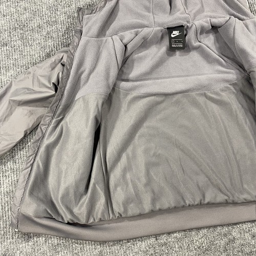 Youth Nike Deep Pile Fleece Hoodie Gray Zip Jacket Youth Boys Large Distressed - Picture 19 of 22