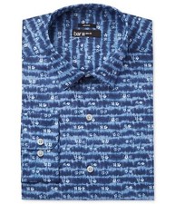 New Mens Bar III Slim Fit Stretch Floral Tye Dye Dress Shirt S 14 - 14 1/2 32-33