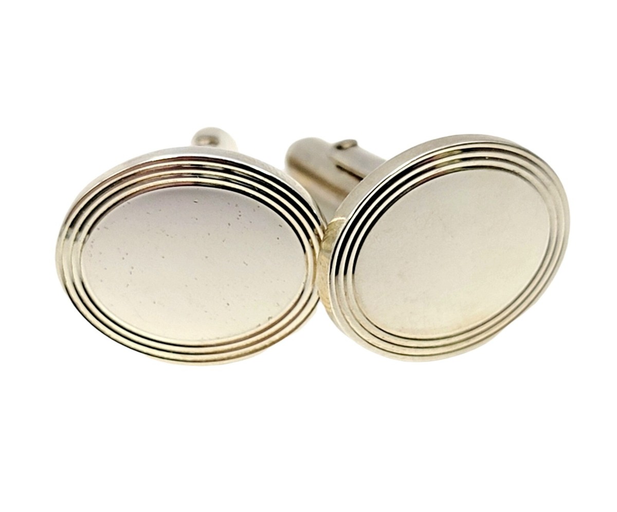 Tiffany&CO★Engine-turned Oval Cuff Links in Silver s-l1200.jpg