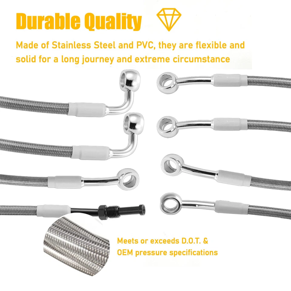 Kit de cable extendido Touring para Harley Street Glide 2017-2020 con ABS de 14"" Foto 3 de 4