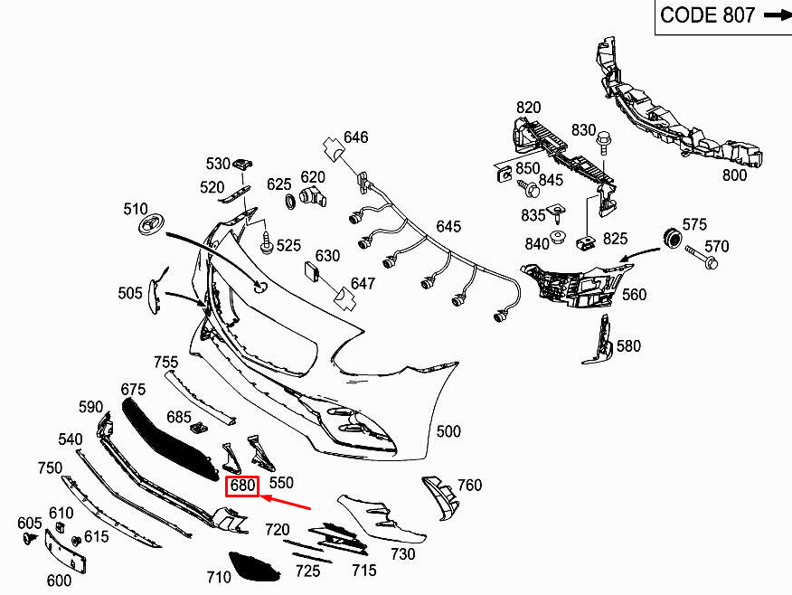 MERCEDES-BENZ SLK R172 Kühlergrillhalterung vorne rechts A1728850416
