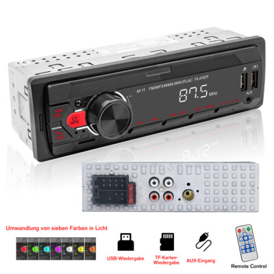MP3 Player Single 1DIN Autoradio Bluetooth 5.0 FM AUX IN USB TF Head Unit Neu DE