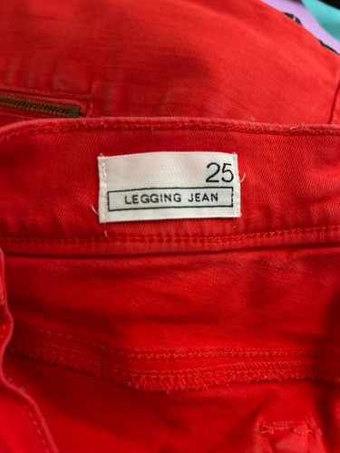 GAP KIDS 1969 Super Skinny Red Denim Jean Pants Adjustable Waist Girls Size 25 - Picture 5 of 5