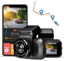 REXING V5 Dash Cam Premium 4K Modular Capabilities 3840x2160@30fps UHD WiFi GPS 