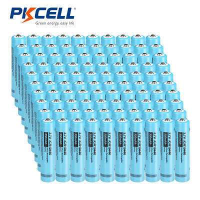 100Pcs AAA Rechargeable ICR 10440 3.7V 350mAh Li-ion Batteries for Flashlight