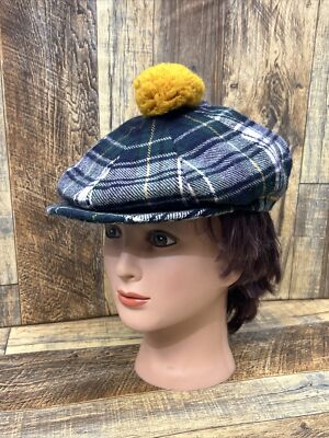 Royal Troon Plaid Tartan Baseball Cap - Navy, Green, Red, Yellow NWOT one size Vintage Tartan Plaid Golf Hat Royal Troon Anderson Ireland  main image 4