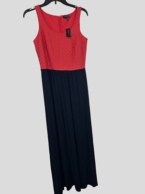 NWT The Limited Sleeveless Maxi Dress Size Small Coral Navy Blue | eBay