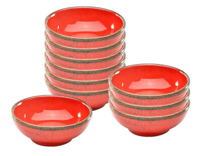10er SET CreaTable 20073 Nature Collection Sojaschale 8 cm RED