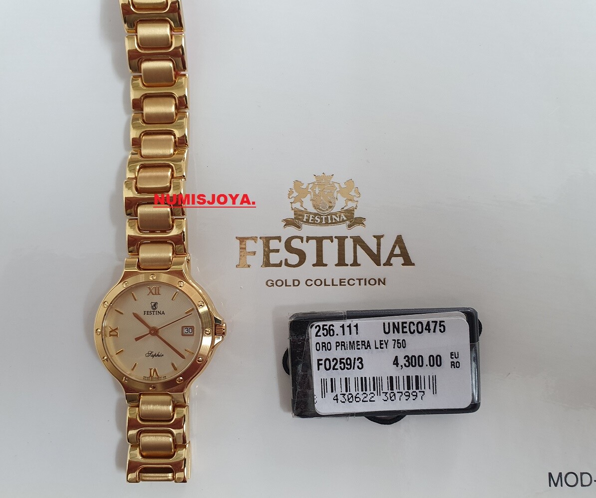 MRS FEAST GOLD WATCH. Weight 44 gr. Reference 259/3. OFFICIAL 2 YEAR WARRANTY.