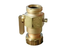 Rego 3119A Brass In-Line Adapter 1-3/4" ACME LP Propane Tank Evacuation Fitting