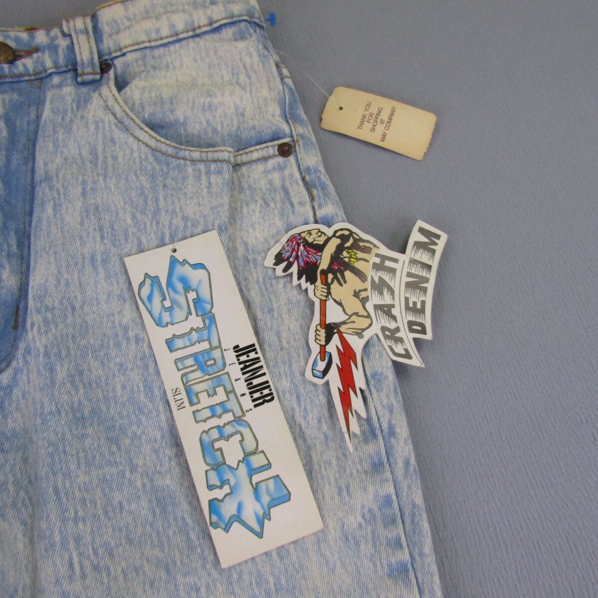 JeanJer Jeans Womens 11/12 Blue Denim Deadstock Stone Wash JeanJer Jeans Womens 11/12 Blue Denim Deadstock Stone Wash