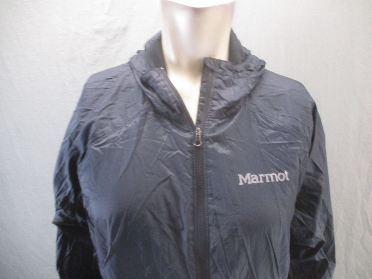 MARMOT Size L Womens Black 100% Nylon Full Zip Water Repellent