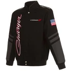 Authentic Dodge Charger Racing Embroidered Cotton Twill Jacket JH Design Black