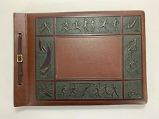 Amazing Vintage Art Deco Look Olympic Sport Themed Black Page KEK Photo Album