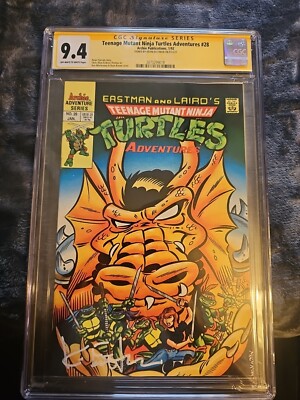 Teenage Mutant Ninja Turtles Adventures #28 CGC Grade 9.4 Signed By Eastman