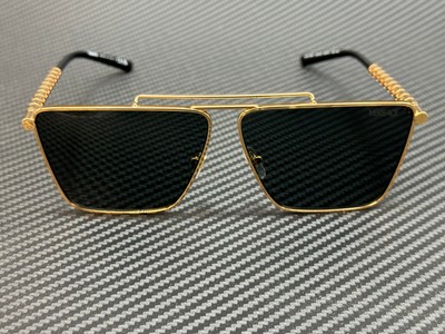 NWT Versace VE2266 Gold And Rectangle 64mm Sunglasses Versace VE2266 100287 64MM Gold/Dark Grey Square Sunglasses  main image 2