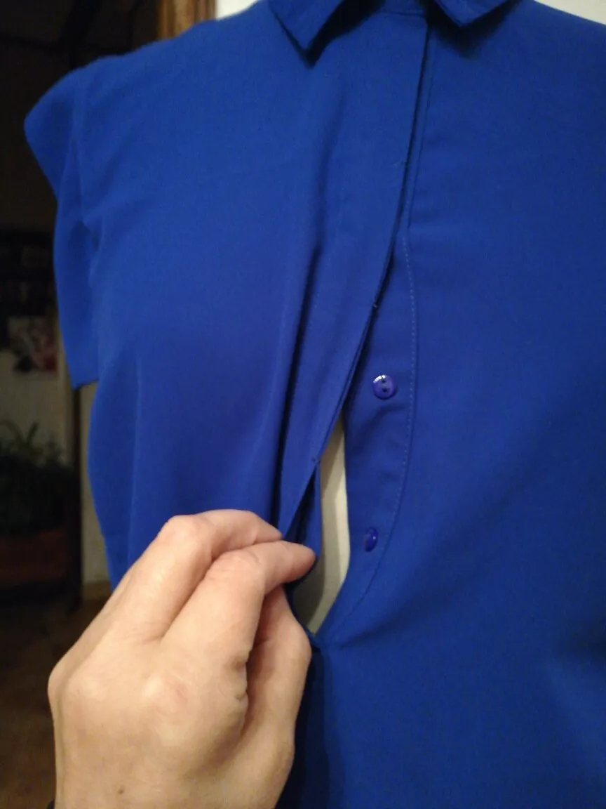 HAUT chemisier TUNIQUE JENNYFER Taille 38 M VOIR PHOTOS BLEU