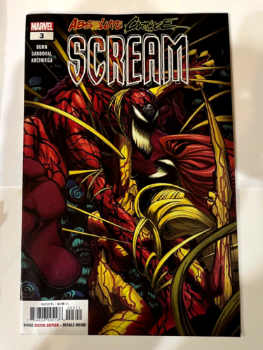 Absolute Carnage Scream #3 CVR A GERARDO SANDOVAL 2019 Marvel Comics casi nuevo - Imagen 1 de 3