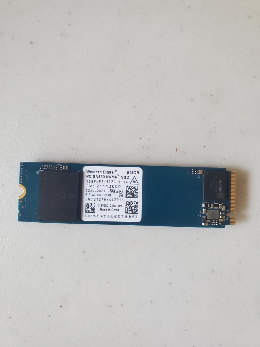 Pc Sn530 Nvme Ssd 512gb Ssd Wd SDBPNPZ-512G-1114 Western Digital