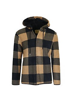 МУЖСКАЯ ТОЛСТОВКА В КЛЕТКУ ИЗ ФЛИСА J.COME GALAXY - РАЗМЕР: ДЛЯ МУЖЧИН XL - ОХРИСТЫЙ