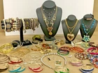 Vintage -Modern 104pc Costume Jewelry Lot Necklaces Bracelets Earrings