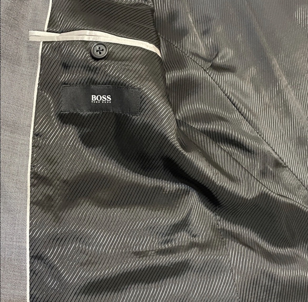 Men's Hugo Boss James 4 Sharp 6 Gray Wool Sport Coat Jacket Blazer 42L thumbnail 7