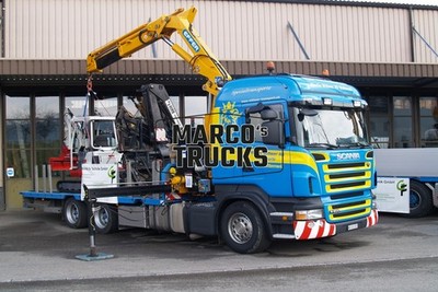 LKW Foto Scania R 500 Zugmaschine crane Schweiz blau Martin Wittwer AG Tr #k2kc