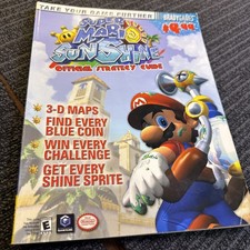 Super Mario Sunshine Official Strategy Guide Brady Games GameCube 2002 Original