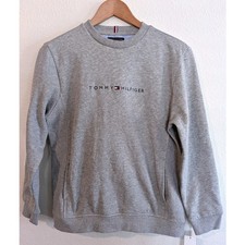 Tommy Hilfiger Youth Gray Crewneck Sweatshirt Fleece Pullover Size L 14-16 NWT