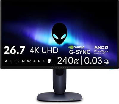 Alienware - AW2725Q 26.7'' QD-OLED 4K UHD 240Hz 0.03-ms FreeSync Premium Pro G...