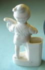 Girl Playing Mandolin GERMANY Bisque 1920's Figurine VG Toothpick / Match Holder — photo 2