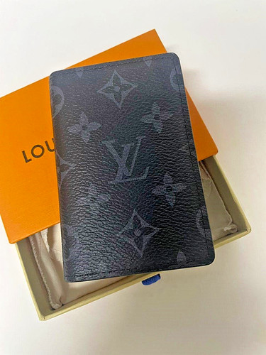 Louis Vuitton Monogram Eclipse Pocket Organizer, Men's Card Holder Wallet USA