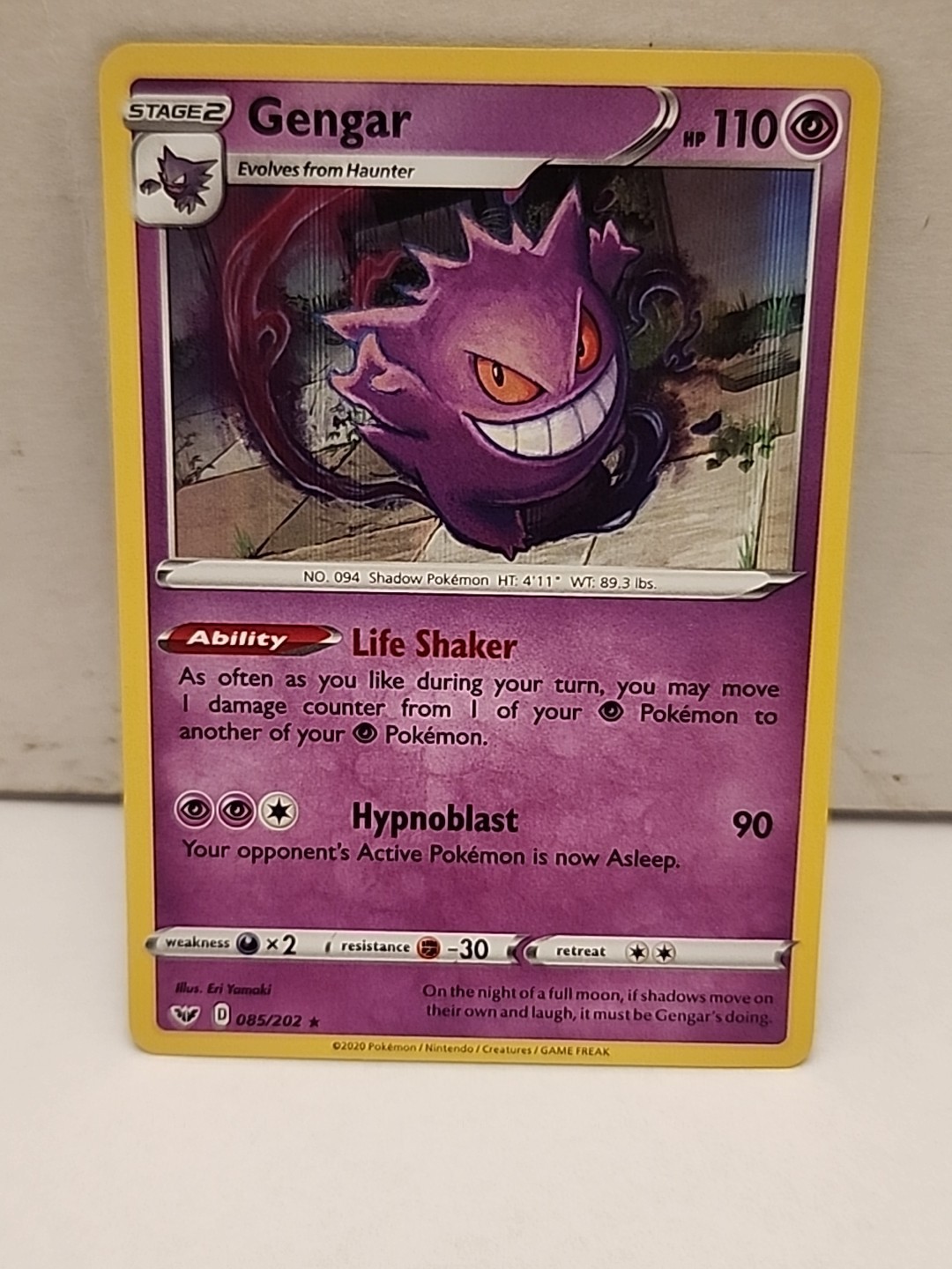 Holo Gengar 085/202 Sword & Shield Pokemon Card