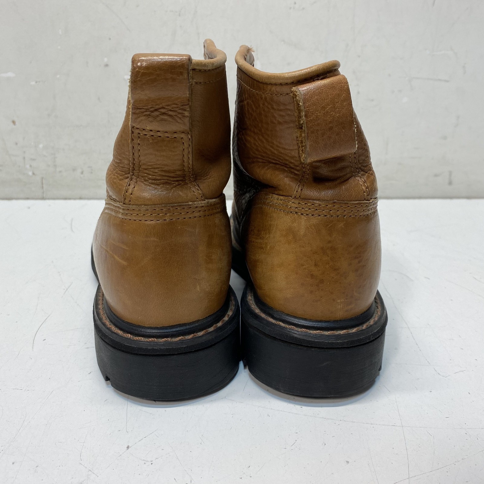 Ariat Brown Solid Lace-Up Work Boot Men Size 8 - image 4