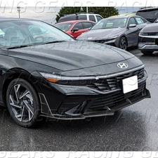 PAINTED BLACK FRONT BUMPER LIP BODY KIT SPOILER FOR 24-25 HYUNDAI ELANTRA BASE