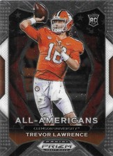 2021 Panini Prizm Draft Picks Trevor Lawrence All-American Insert Rookie Card. rookie card picture
