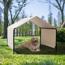 4'x4'x3' Outdoor Sun Rain Canopy Dog House with Waterproof Roof  Ground Nails
