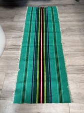 Mexican Serape Table Runner Lightweight Green Stripes Bt17