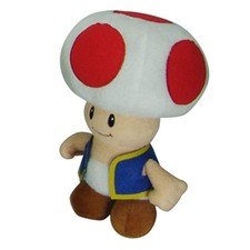 Super Mario All Star Collection 1417 Toad Plush, Multicolored,7.5"