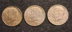 Lot of 3 Vintage 1967 Kennedy Half Dollars 40% Silver