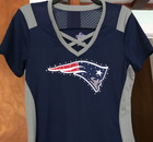 Women's Sz. M NEW ENGLAND PATRIOTS Majestic Jersey with Bling! — photo 5