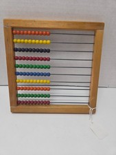 CLASSIC HANDCRAFTED WOODEN ABACUS W 100 BRIGH...