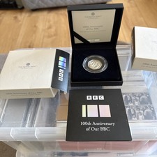 2022 Coin 100 Years Of The BBC silver proof 50p with coa 