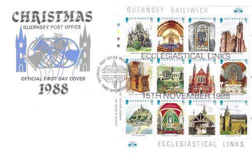 Guernsey Comm/FDC - Christmas 1988  - 1988 (GU213)