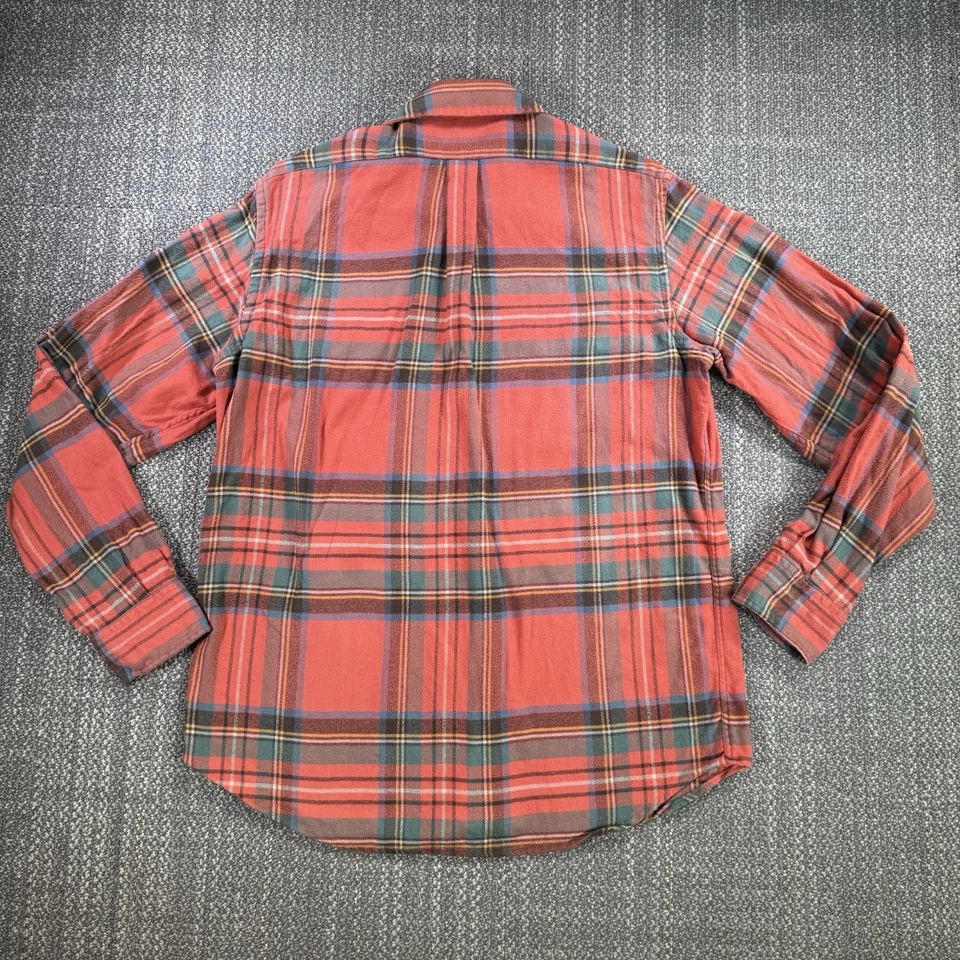 Vtg Polo Ralph Lauren Tartan Flannel Shirt L Made in Italy 90s Y2K Royal Stewart - Image 3 of 4
